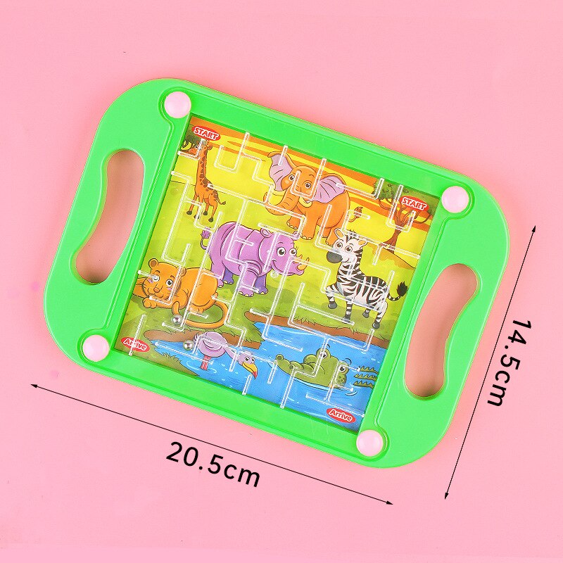 Bambini bilancia sfera Piastra di Appoggio di Gioco Della Macchina Fotografica Pista Labirinto tavoletta Rotolo-in poi Giocattolo Educativo di Formazione Dedicato Kindergart: Maze Tablet verde animale