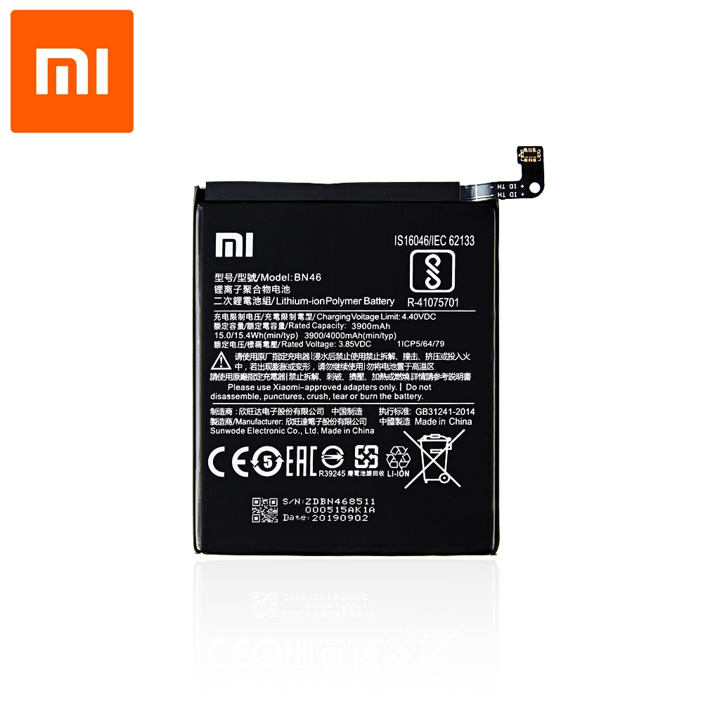 Originele Batterij Smartphone Voor Xiaomi Redmi Note 6 (3.8V, 4000 Mah, BN46)