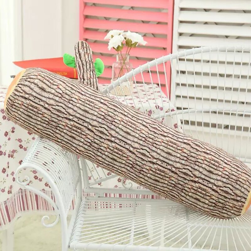 1pcs Soft Log cushion Gentle touch Tree Trunk Stuffed Doll Long Wood Log Bed Sleep grain stump Nap Pillow Kids: 90x20cm a