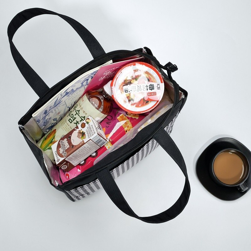 Lunchbox Voedsel Zak Vrouwelijke Geïsoleerde Thermische Verse Cooler Lunch Pouch Draagbare Werk School Picknick Rits Tote Accessoires