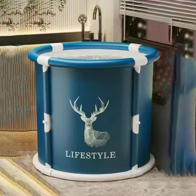 Foldable Bath Bucket Round Portable Bathtub Plastic Bathroom SPA Bucket Bathing Tub For Adult Children Folding Tubs Easy Storage