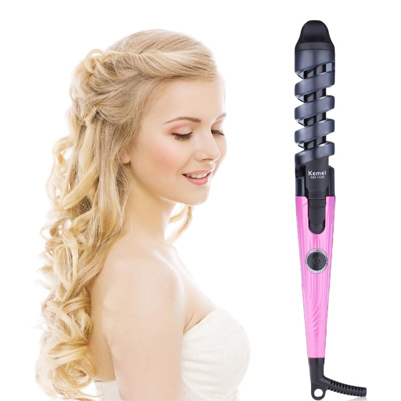 Multifunctionele krultang anti-verbranding spiraal stijl afgeplatte permanent roller haar krultang krultang spiraal styling tools 40d