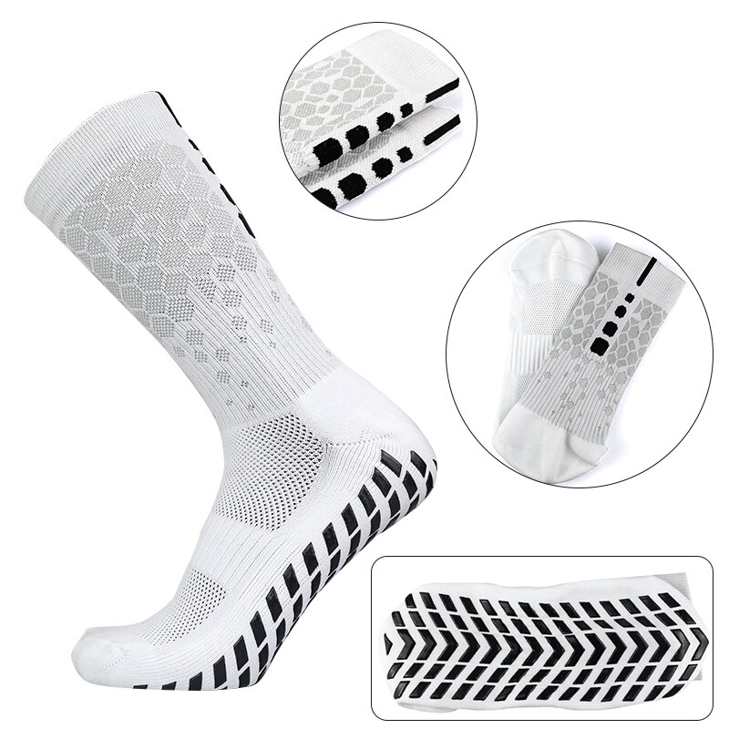 2023 neue Männer Frauen FußBall Socken Waben Grafiken Atmungsaktive Sport Pfeil Silikon Anti Unterhose Griff FußBall Socken