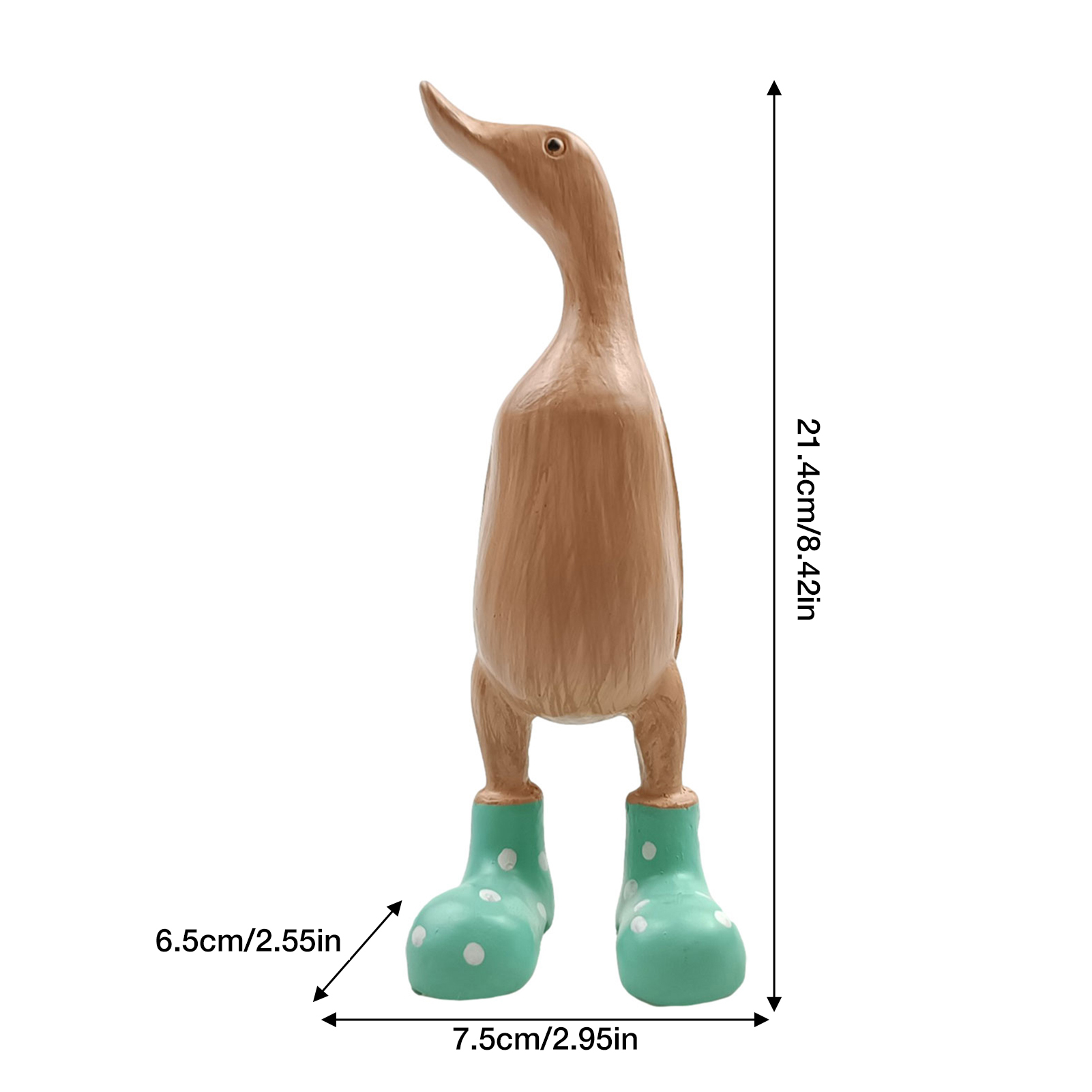 Duck Sculpture With Rain Boots | Spotted Wellies Boots Resin Duck Figurine | Duck Statue With Boots Garden Decor For Party Yard: Pink