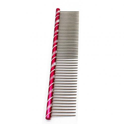 Pet Dog Grooming Comb Brush Single Row Teeth Paw Print Dog Hair Removal Brush Dog Grooming Comb Dog Cat Supplies Pet Products: Red