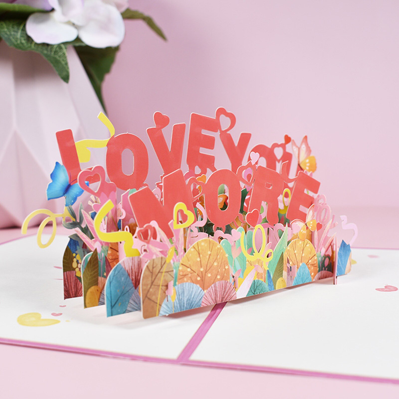 thumbnail image 2 of Anniversary Pop Up Card With Music & Lights - Romantic 3D 2 of 11