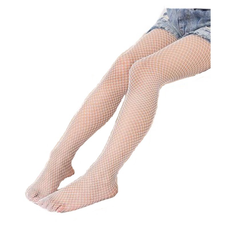 Calze a rete per bambini moda stretta neonata Collant bianchi abbigliamento Collant a rete in cotone calze Collant per calzino per bambini