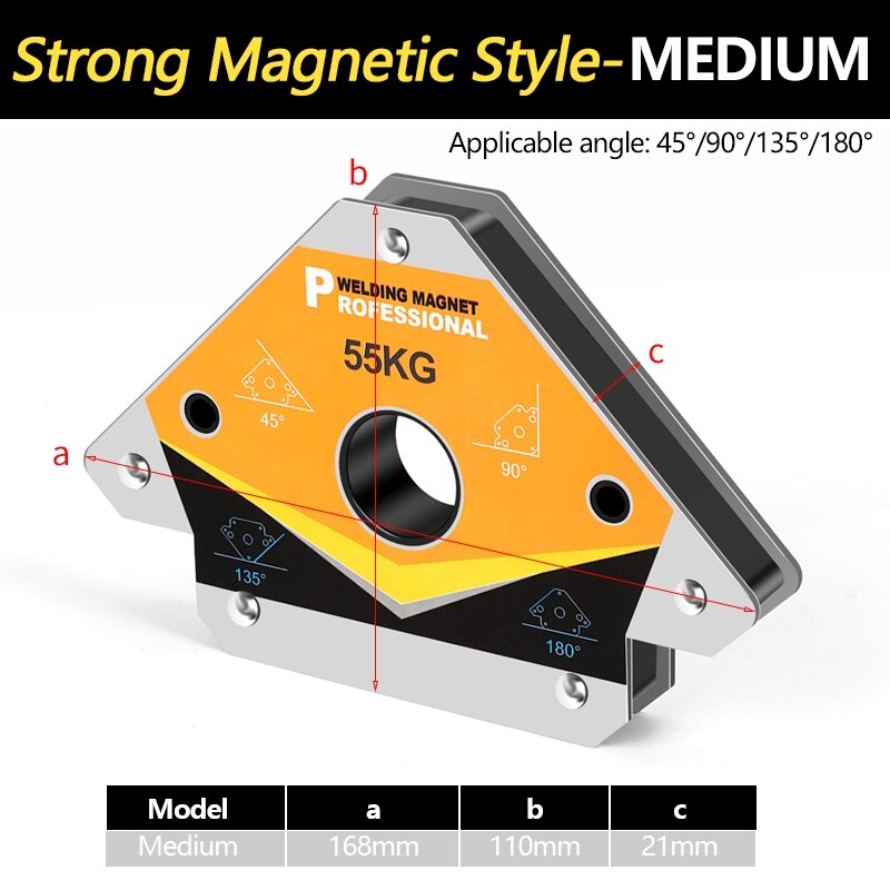 Sterke Magnetische Lassen Hoek Houder Ijzer Zuig Lassen Haakse En 90-Graden Lassen Klepstandsteller Lassen Hulpgereedschappen: 1PCS  Upgrade M