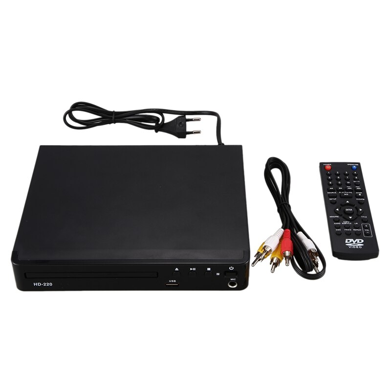 Mini USB RCA HDMI DVD Spieler Mehrere OSD Sprachen DIVX DVD CD RW Spieler LED-anzeige mit Romote Steuer EU stecker