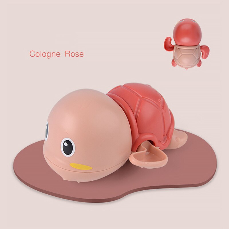 Wind Up Baby Bath Water Toy Cartoon Animal Clockwork nuoto balena tartaruga lavaggio per bambini gioca ragazza bagno doccia giocattolo classico: Tortoise Red