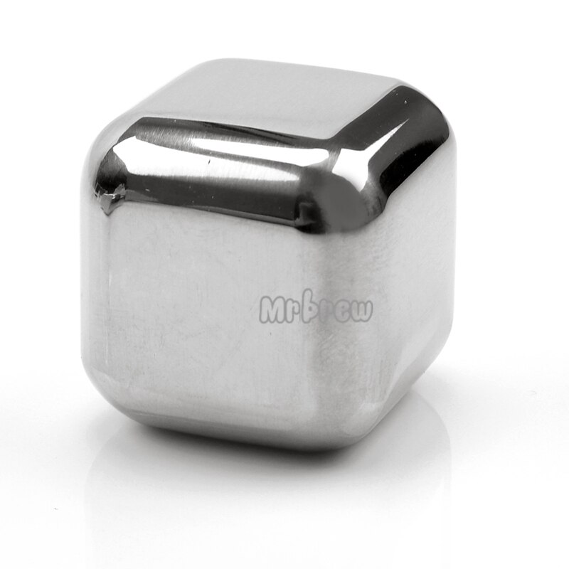 5Pcs/lot Stainless Steel Whiskey Stones Ice Cubes Soapstone Glacier Cooler Stone For Wine Beer