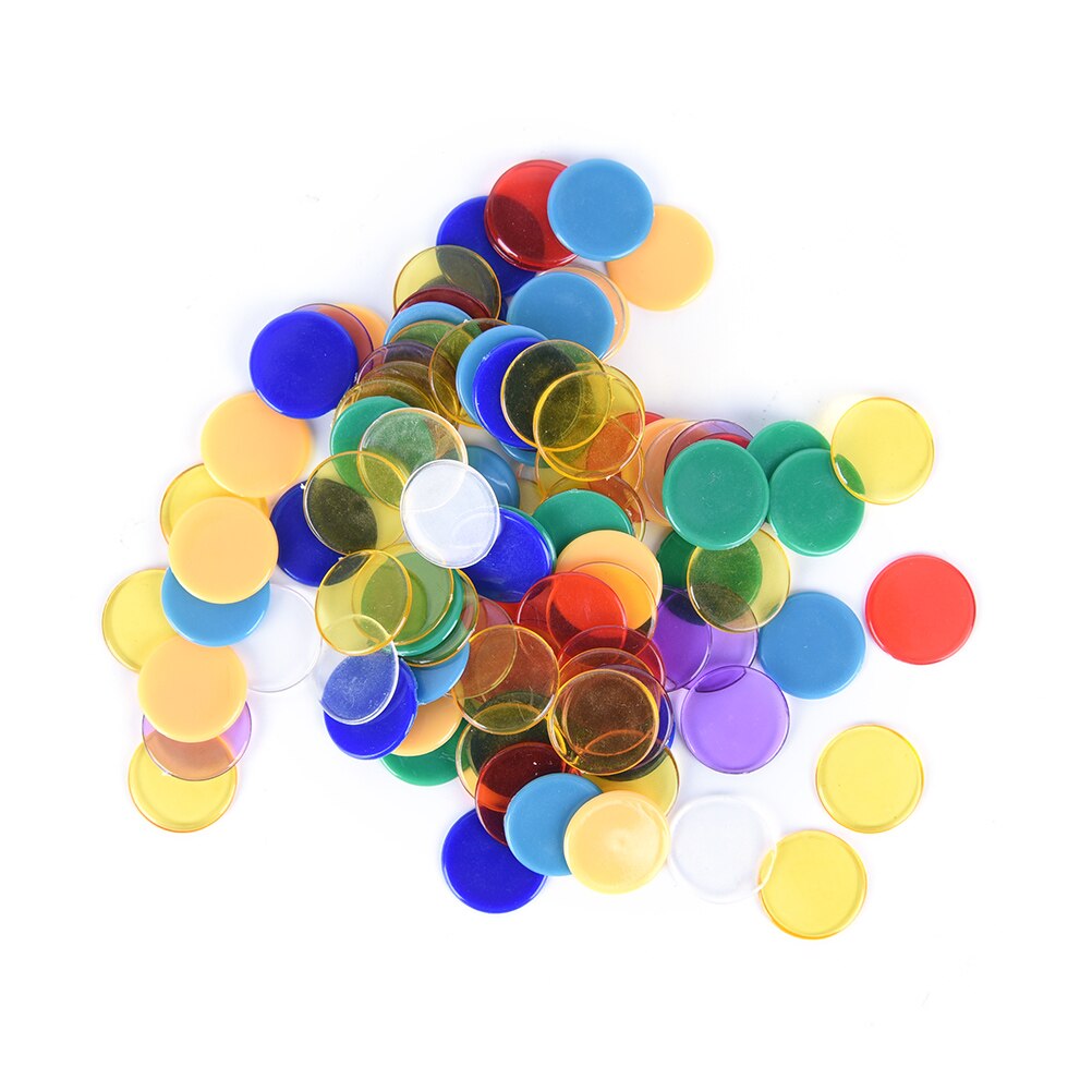 Kleur Willekeurige 100 Stuks Count Chips Markers Voor Game Kaarten Plastic Voor Klaslokaal Kinderen Games