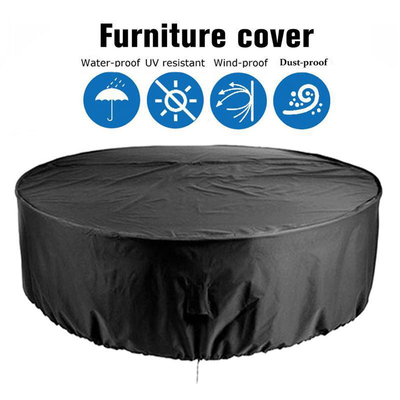 Fire Pit Cover Round Brazier Stove Cover Waterproof Windproof Sun Protection for Outdoors FPing