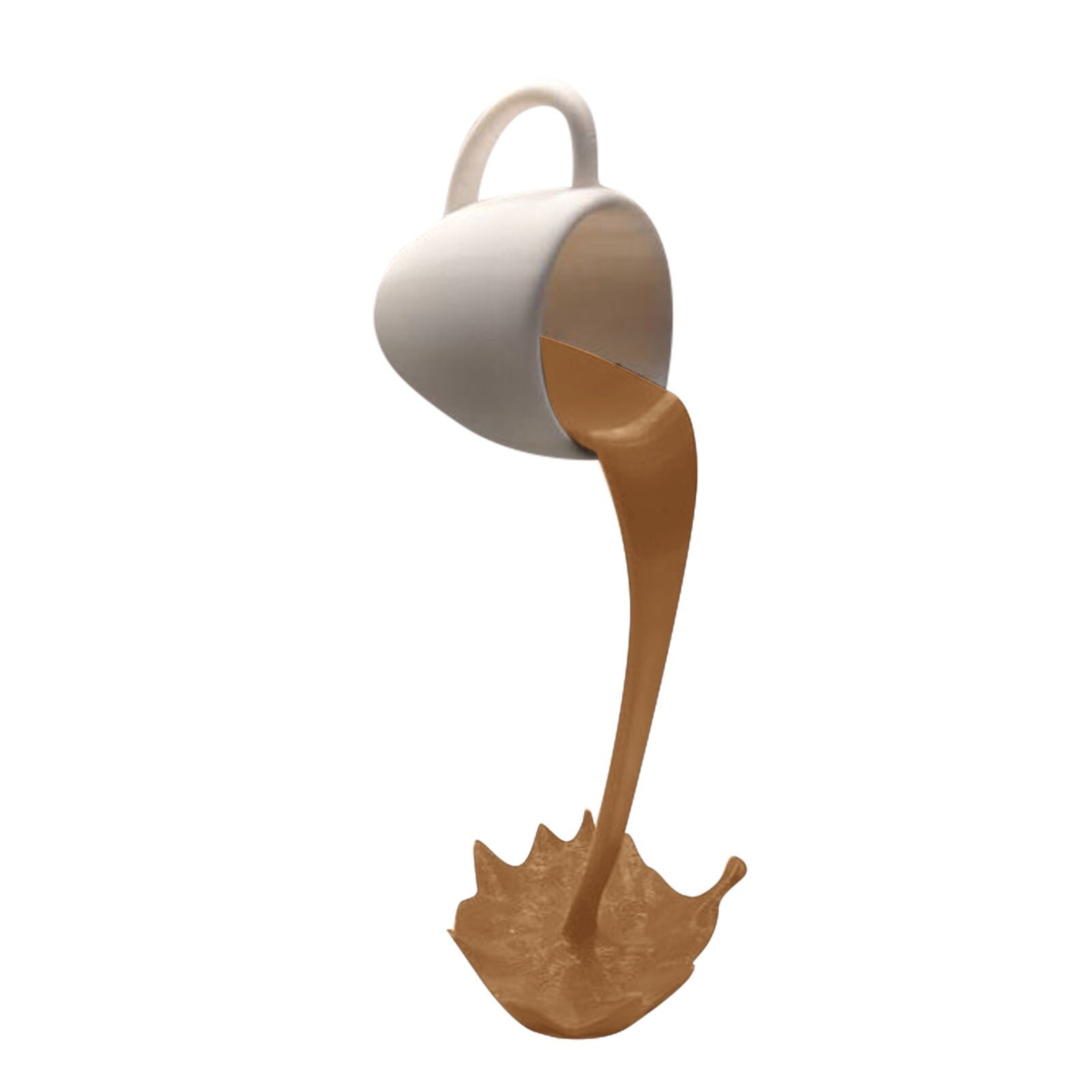 Coffee Floating Spilling Cup Sculpture Kitchen Spilling Magic Pouring Splash Coffee Mug Home Kitchen Decoration #T2G: C