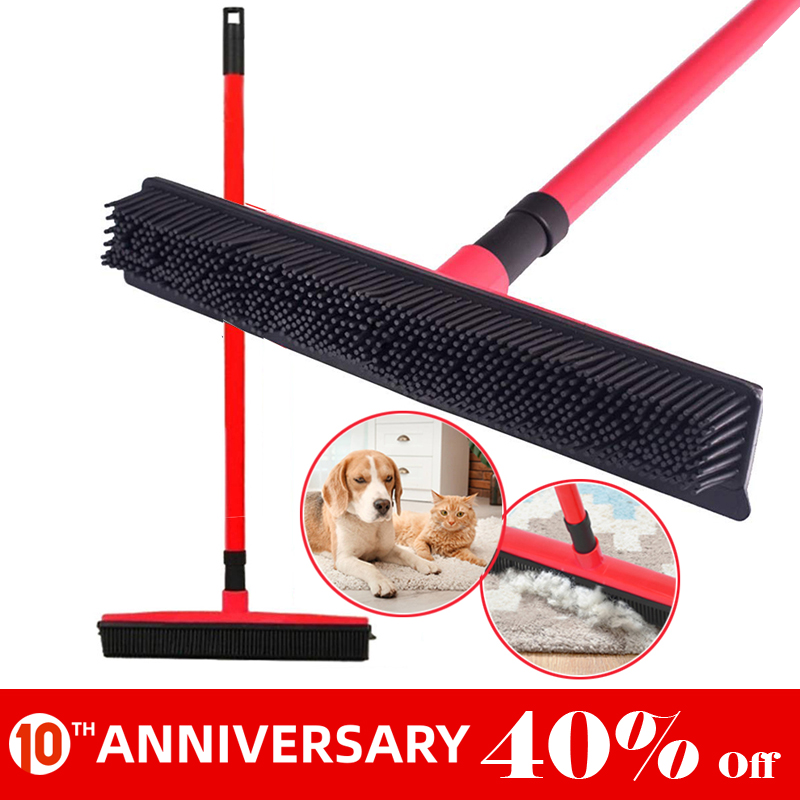 UNTIOR Multifunktionale Teleskop Besen Magie Gummi Besen Reiniger Haustier Haar Entfernung Pinsel Hause Boden Staub Mopp &Ampere; Teppich Kehrmaschine