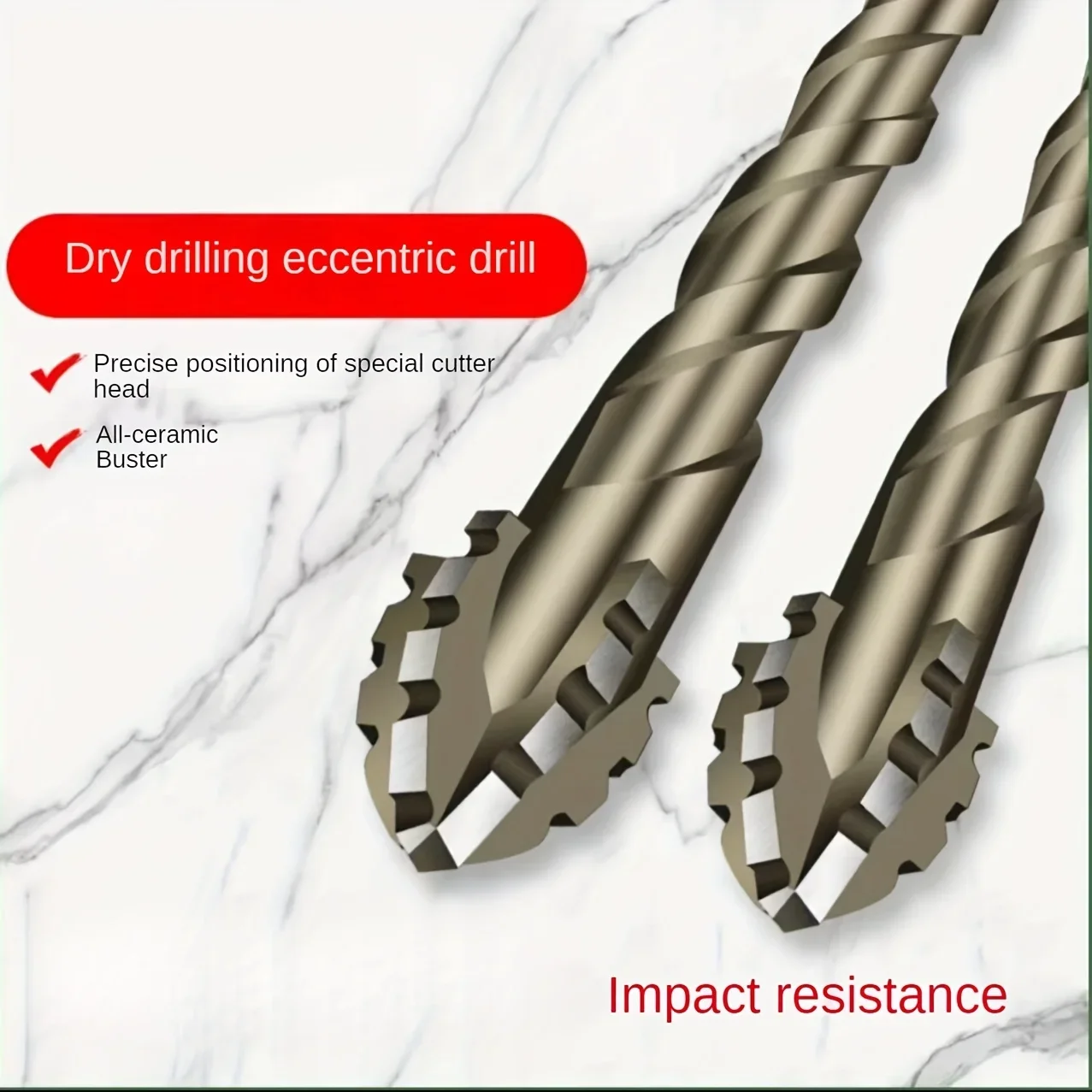 4-fluit hardmetalen boorset voor keramiek, glas, marmer, beton en roestvrij staal - duurzaam snijgereedschap