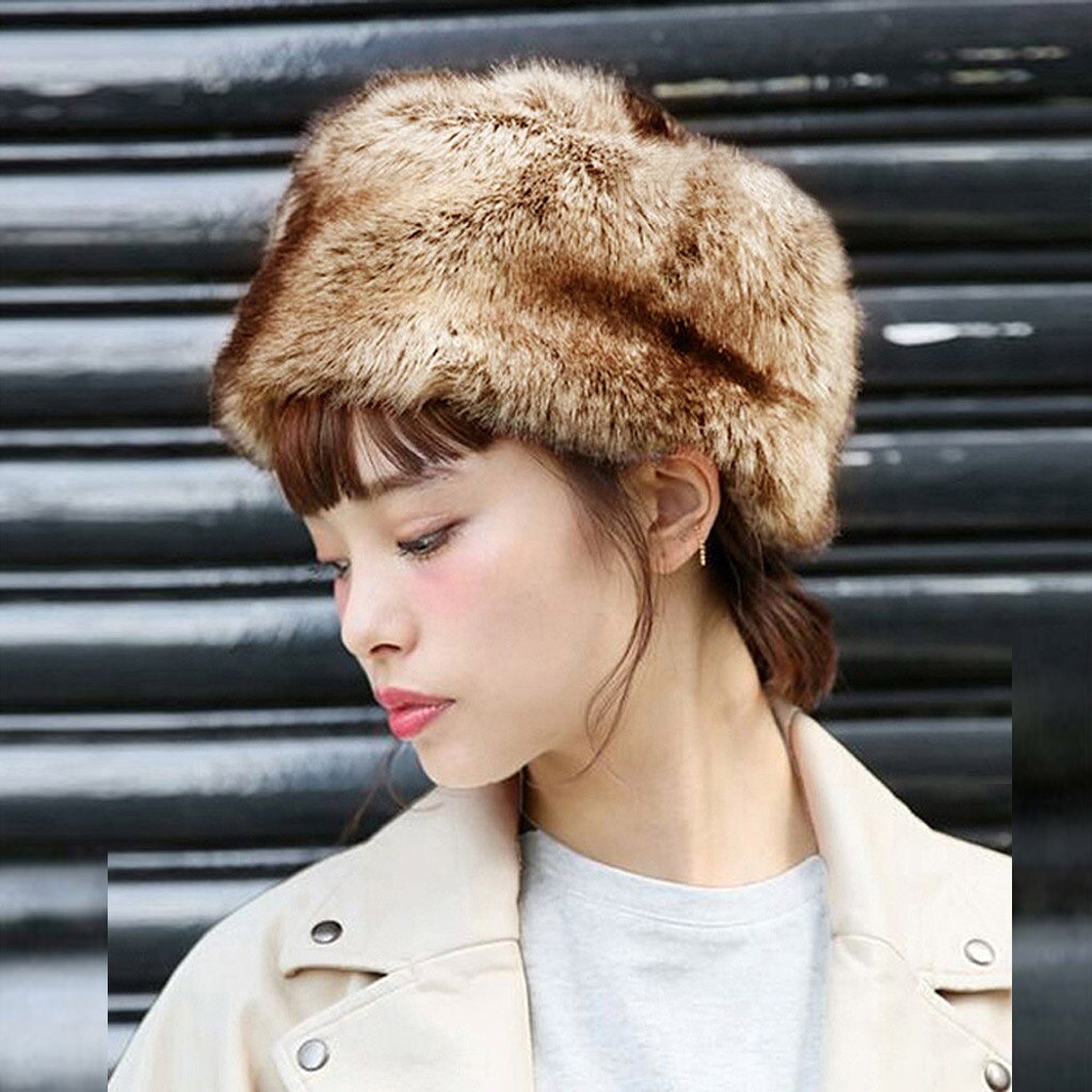 Winter Hats for Woman Keep Warm Faux Fur Ladies Headgear Czapka Zimowa Snow Hat Female Solid Color Cap Sombrero Mujer 12.30: Default Title