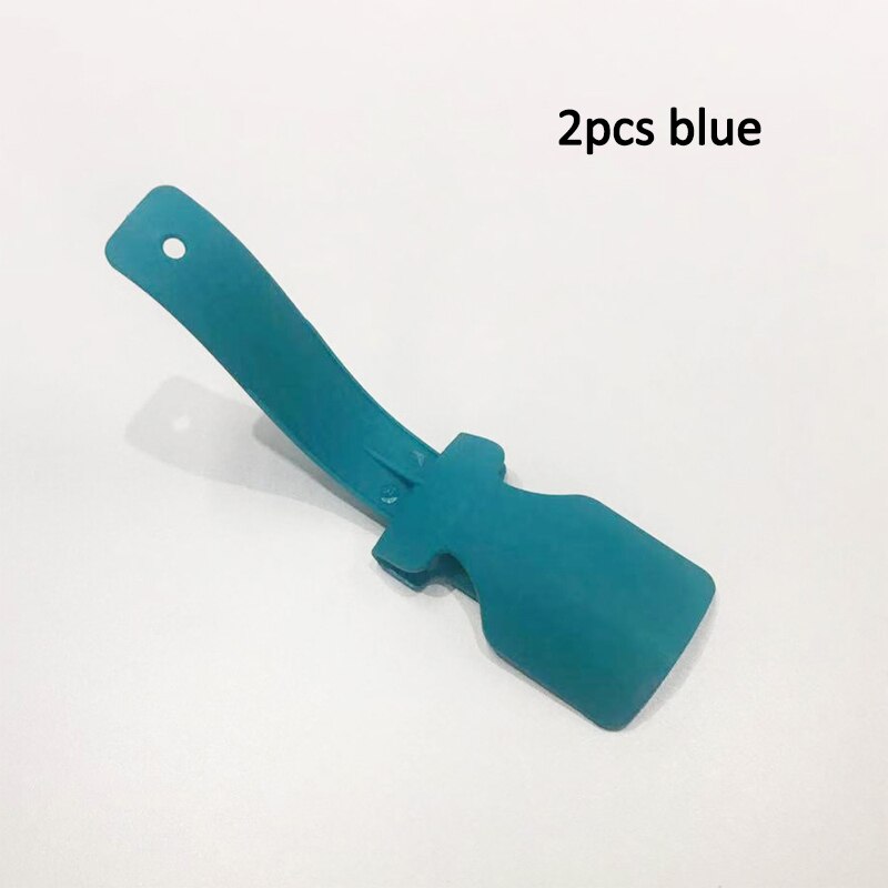 1/2Pcs Lazy Schoen Helper Unisex Steel Schoenlepel On & Off Schoen Lifting Slijtage Schoen Helper lifters Lui Schoenlepel Lifter: 2pcs blue