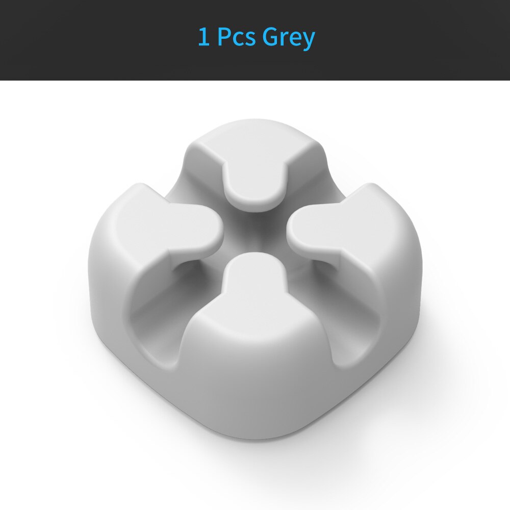 ORICO CBSX Cable Winder Silicone Cable Organizer USB Cable Management Clips Cable Holder For Mouse Headphone Earphone: CBSX Grey