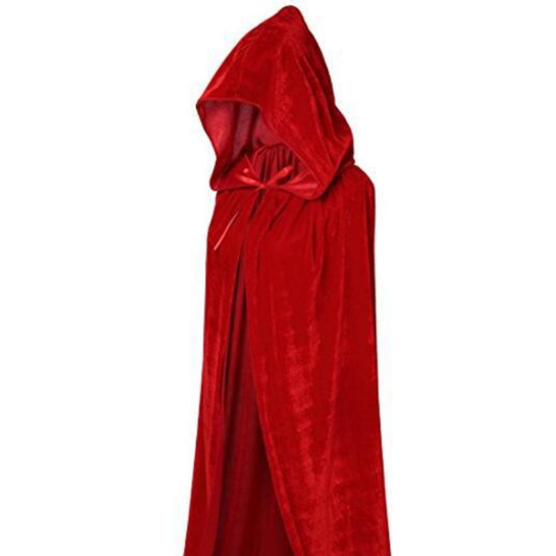 Vampire Cape Medieval Hooded Robe Cosplay Costumes Halloween Adult Children Black Cape Show Party Witch Elf Cape