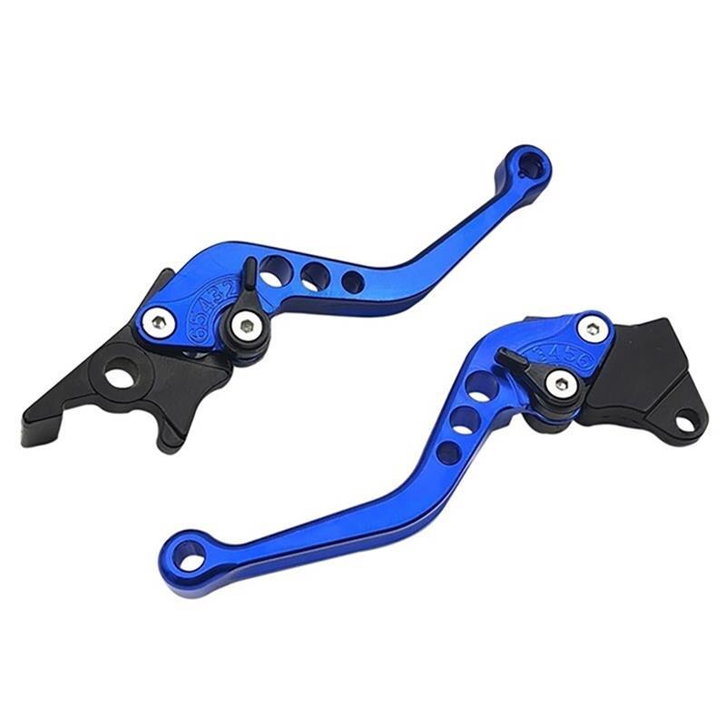 2 uds. De manija de freno de motocicleta, manija de palanca de freno de embrague de aleación CNC para motocicleta, ajuste de para modificación de motocicleta: Azul