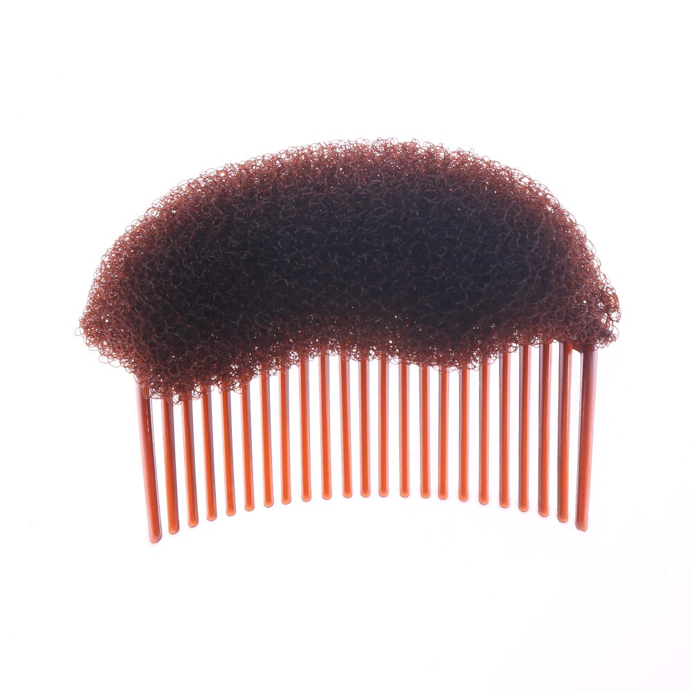 1 Pc Hair Styler Volume Bouffant Bijenkorf Shaper Bumpits Schuim Op Clear Comb Xmas: Brown