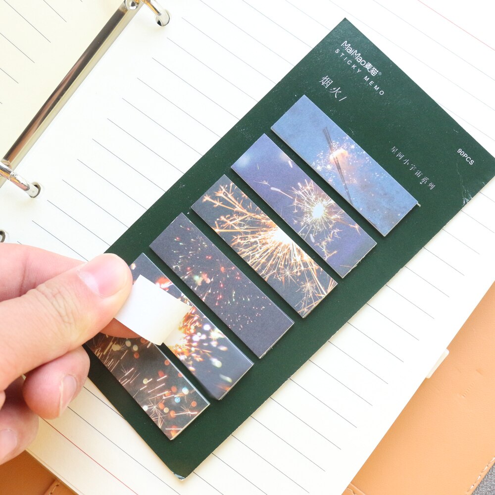 Domikee landscape school student sticky notes pad ins self-adhesive index label mug memo pad stationery