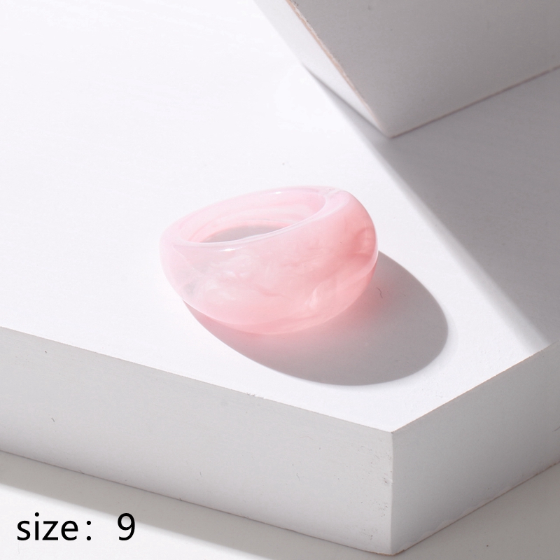 KUSS FRAU Neue Bunte Transparente Acryl Unregelmäßigen Marmor aufbringen Ring Harz Schildkröte Ringe für Frauen Mädchen Schmuck: Fluoreszierende Grün
