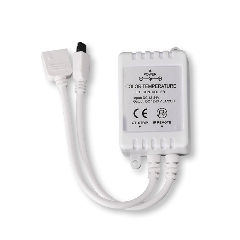 Led Controller 24 Keys IR CT RGB Controler Lights Controller Double Color Temperature IR Remote Dimmer DC 24V 6A For LED Strip