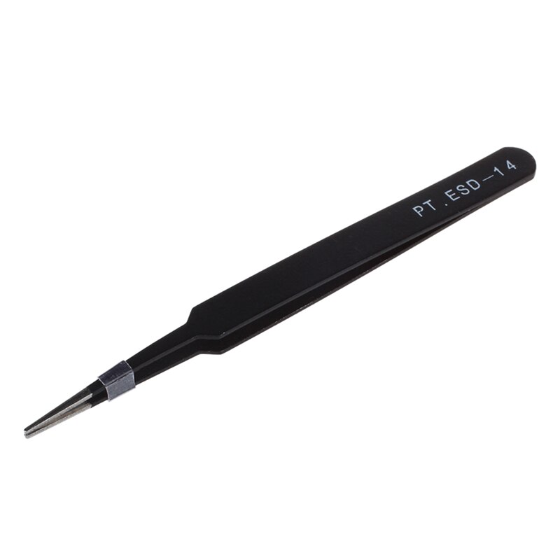 Uxcell Straight Pointy Extra Fine Precision Tweezer – 5.5 Inch, Anti-Static, ESD Coated