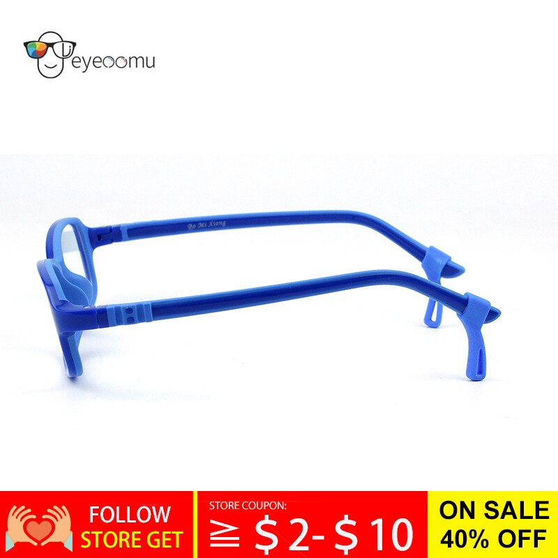 Eyeoomu børnebriller  tr90 silikone optisk ramme til børn med gummi ærme dreng sport pige nærsynethed hyperopi fleksible briller