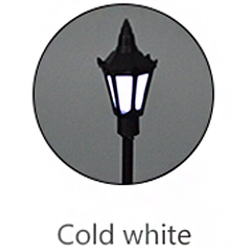 30pcs Model Railway Train Lamp LED 3V Street Lamppost 7cm HO OO Scale for Park Scenery Decoration Architecture Building Layout: Coolwhite