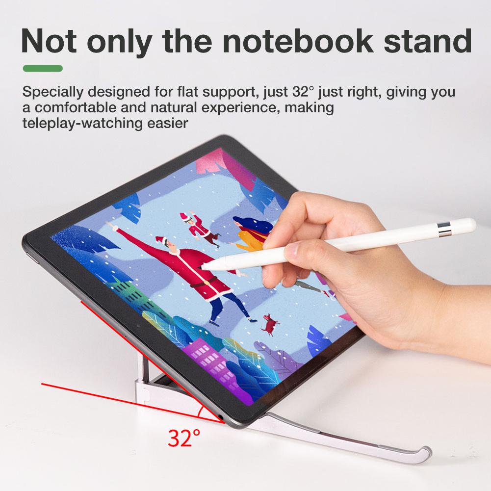 Aluminum Foldable Laptop Stand Notebook Riser Holder Tabletas Desktop Stands 16inch Laptops Tablets Glasses Shape Accessories