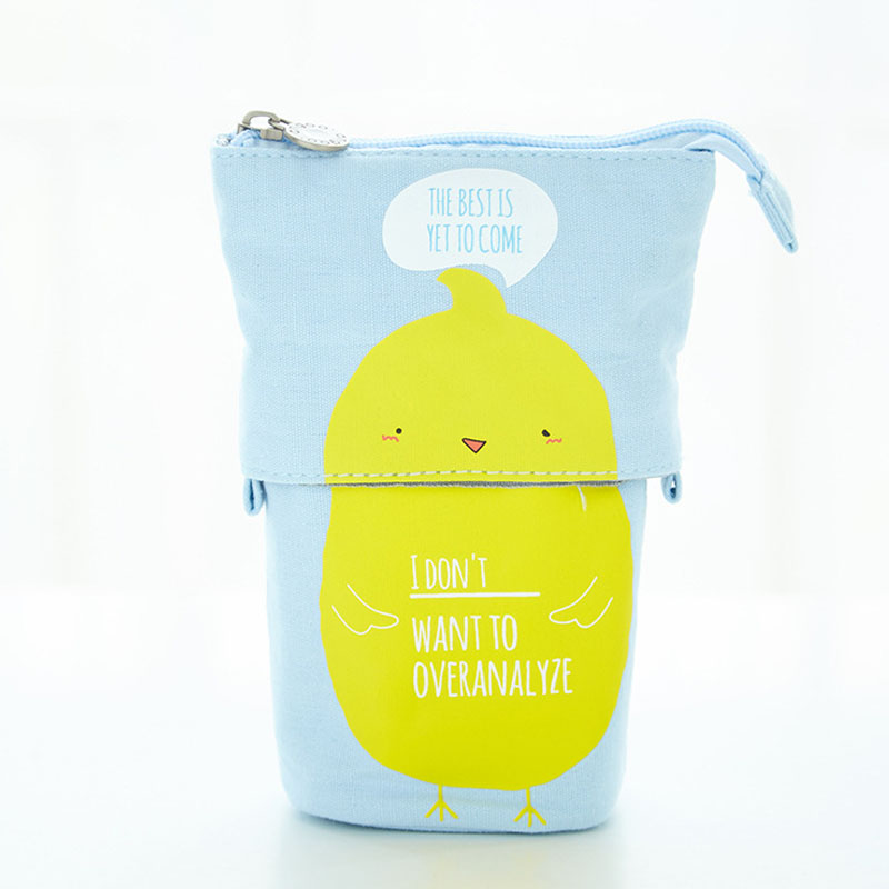 Leuke Schaalbare Potlood Tas Kawaii Kat Dieren Pen Case Rits Zakje Voor Scholieren Pen Zakken Doos Voor Briefpapier XA7H: Chick