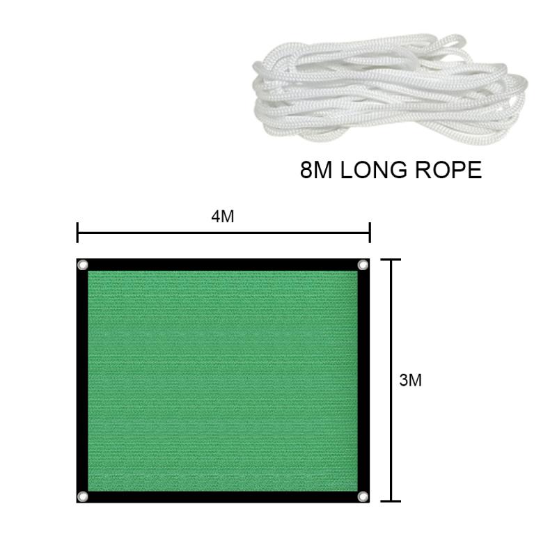 Encrypted Shading Net Sun Shade Sail Awning Sunshade UV Protection Sun Shelter Outdoor Garden Yard Insect-Proof Camping Tent: 3x4m