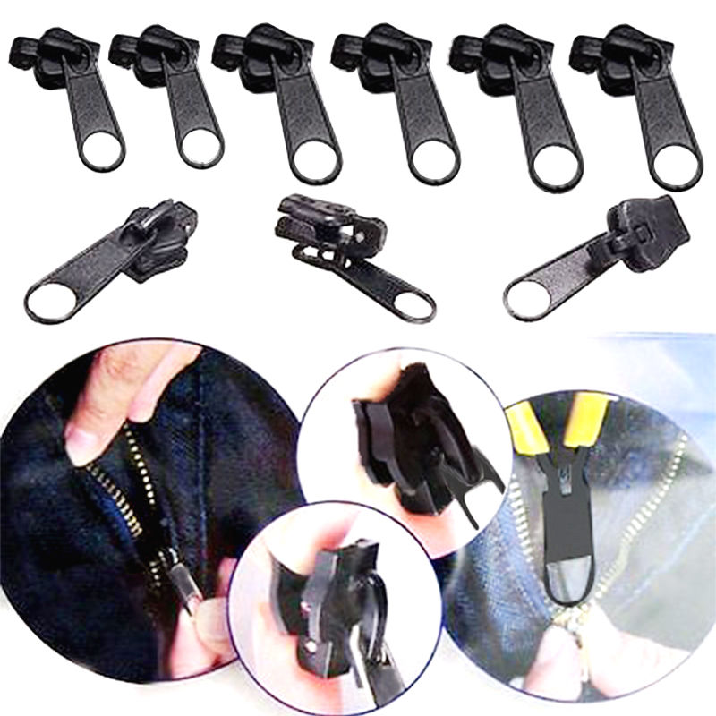 6 Stks/set Universal Instant Fix Rits Reparatie Kit Vervanging Zip Slider Tanden Rescue Ritsen Voor Naaien Kleding