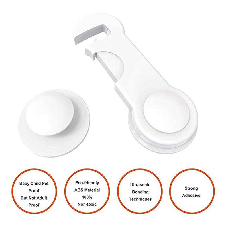 15 Pcs Kinderslot, Kind Veiligheid Kast Sloten Baby Veiligheid Sloten Voor Kasten, Geen Gereedschap Nodig, sterke Lijm Lock