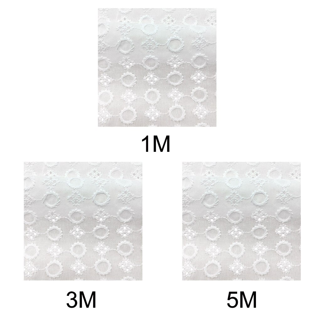 Cotton Blend Wedding Home Textiles DIY Sewing Embroidered Fabric White For Sewing Decoration Lace Fabric For Wedding Dresses