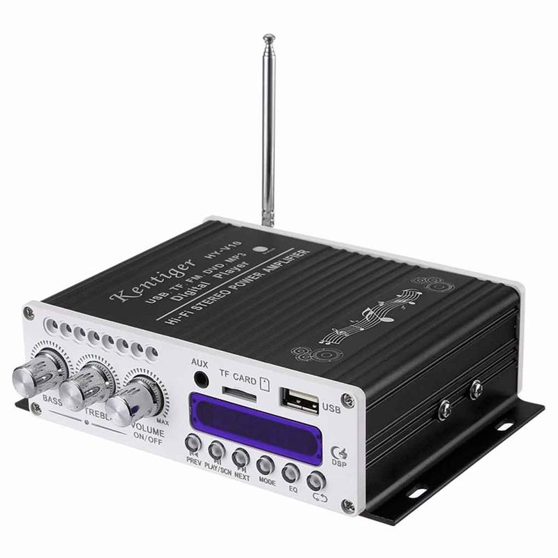 Kentiger V10 Hi-Fi klasy AB stereofoniczny odtwarzacz cyfrowy Super bas wzmacniacz Bluetooth pilot bezprzewodowy samochód głośnik Audio