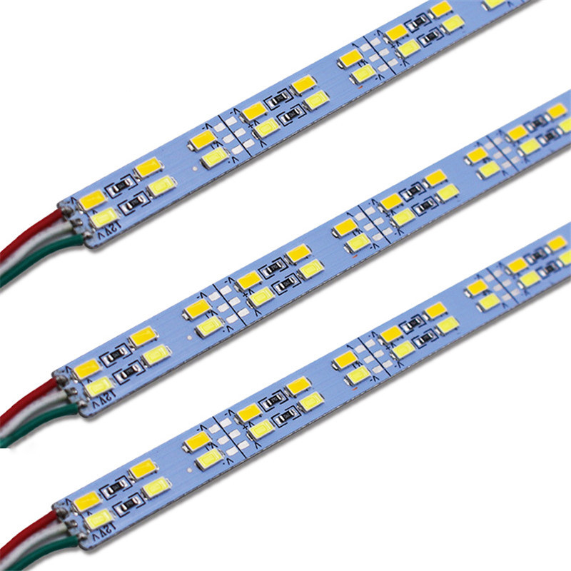 Dimbare LED harde strip Dubbele rij LED-balk 144 LED/M Garderobekast Plank Showcase CCT-strip 3000k 4000k 6000K Rood Groen Blauw