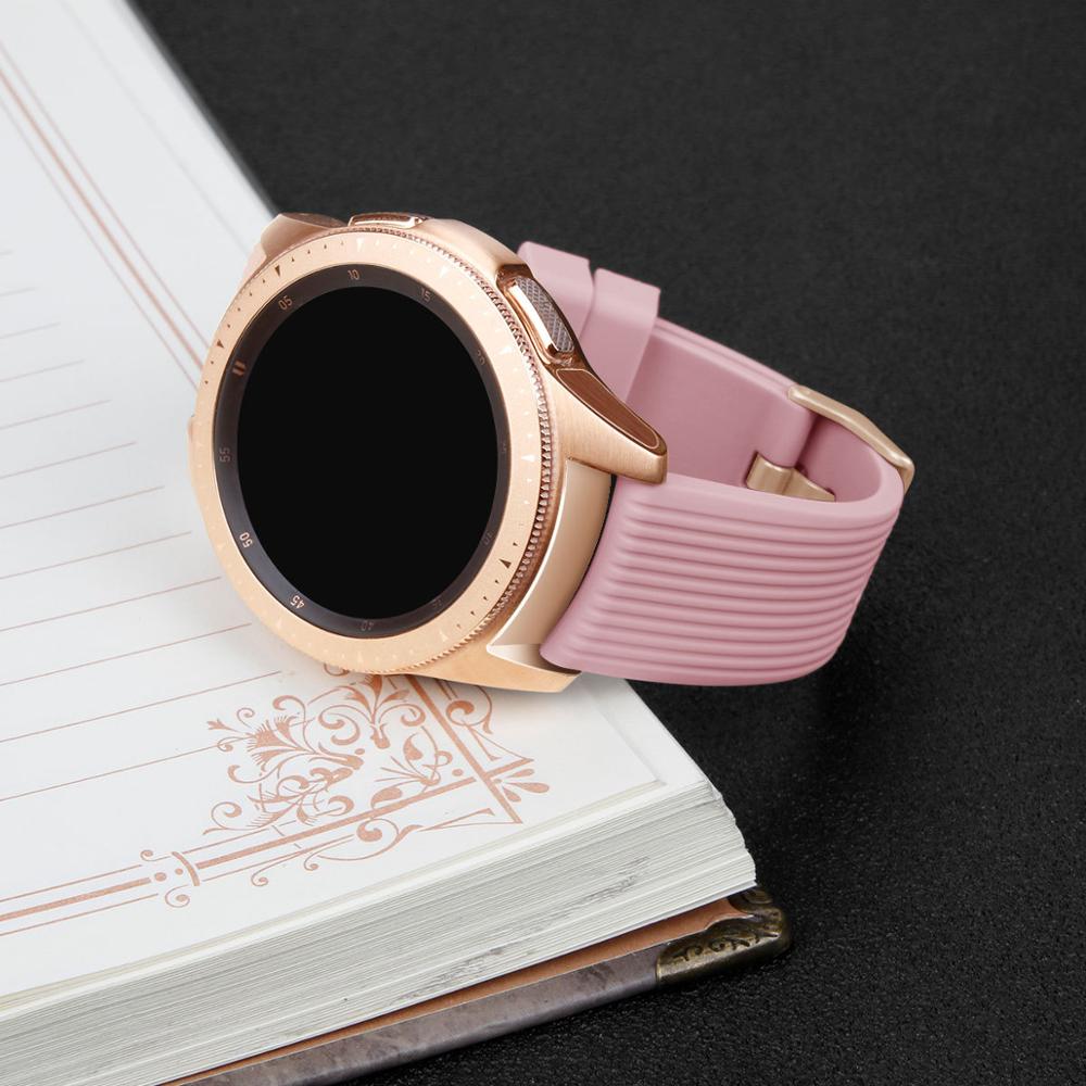 Bracelet 20mm 22mm pour Samsung Galaxy watch 4 3 active 2 gear s3 smart watch, accessoires pour amazfit GTS GTR 2 3 Pro: Pink / 22mm
