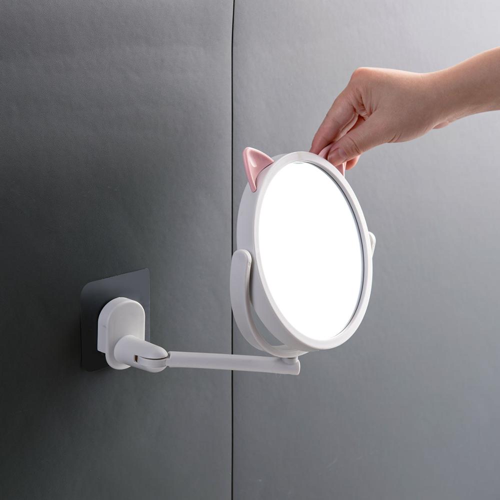 Puch Free Wall-mounted Foldable Small Mirror Bathroom Vanity Mirror Bathroom Toilet Self-adhesive Mirrors