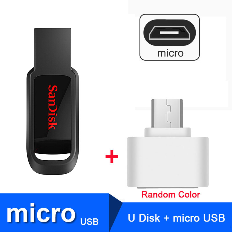 Sandisk Pendrive 16GB 32GB 64GB CZ61 disco de memoria en llave Mini pequeño Flash Cle memoria Stick USB 2,0 32G: 16 GB / CZ61 Plus OTG