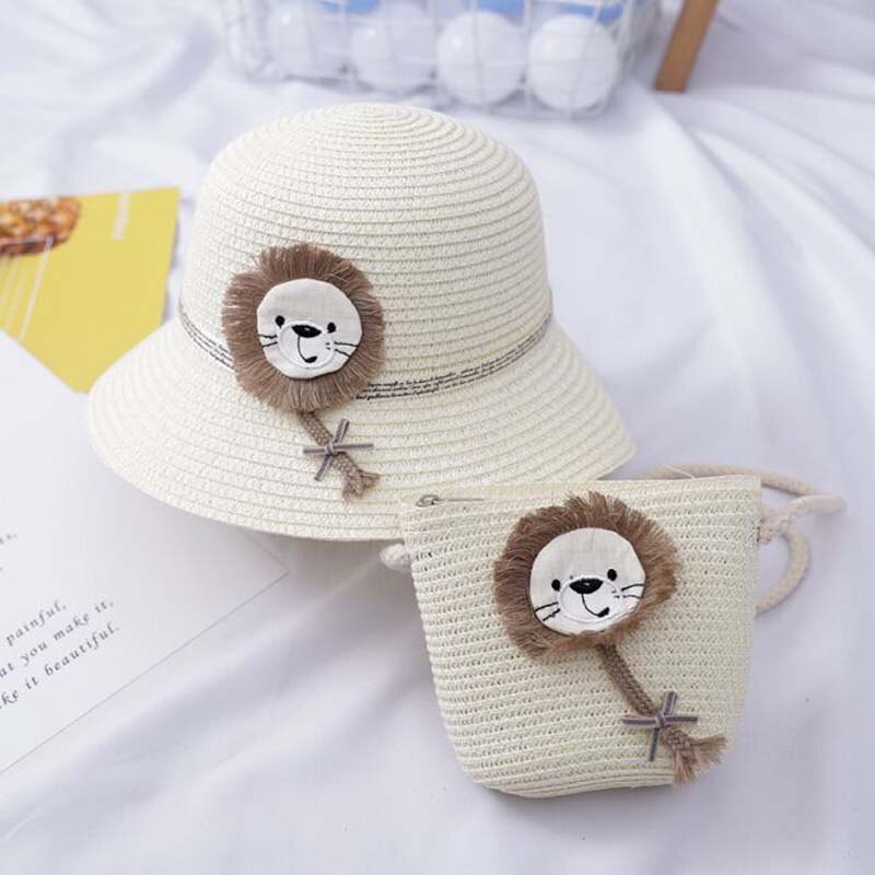 XEONGKVI-sombreros de sol coreanos de dibujos animados para niños, bolsos, traje de de verano, sombreros de playa de ala ancha para niña, gorra de cubo