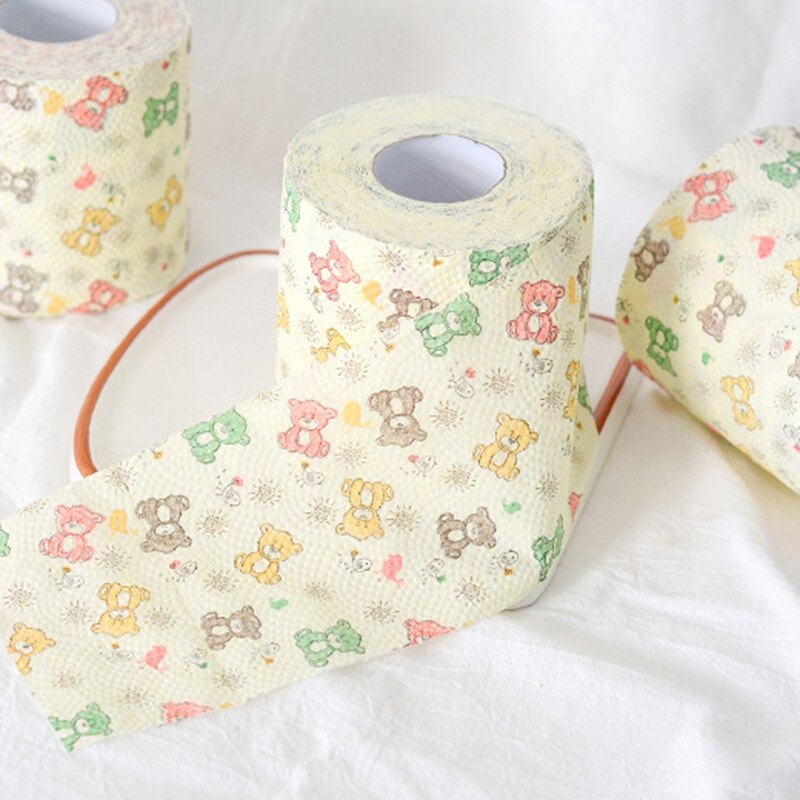 12 Uds. Servilletas de papel higiénico para el hogar servilletas de papel pequeñas impresas no bloquean el inodoro