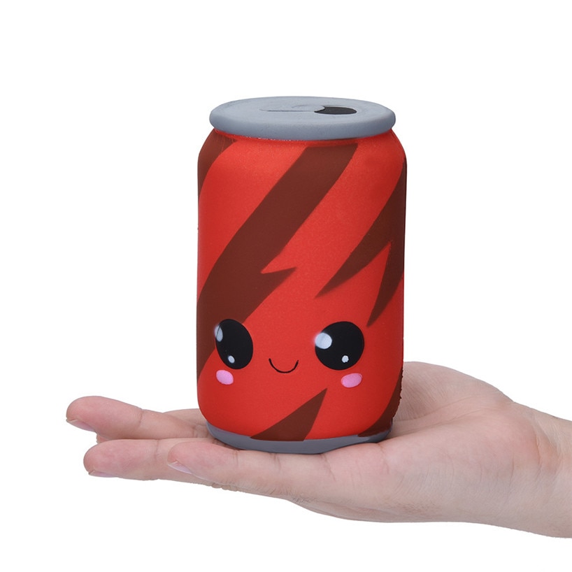 Gewelddadige kneden van coke blikjes, vrijgeven van de druk, ontspannen en decomprimeren zacht speelgoed, snelle decompressie, trage rebound jigsaw