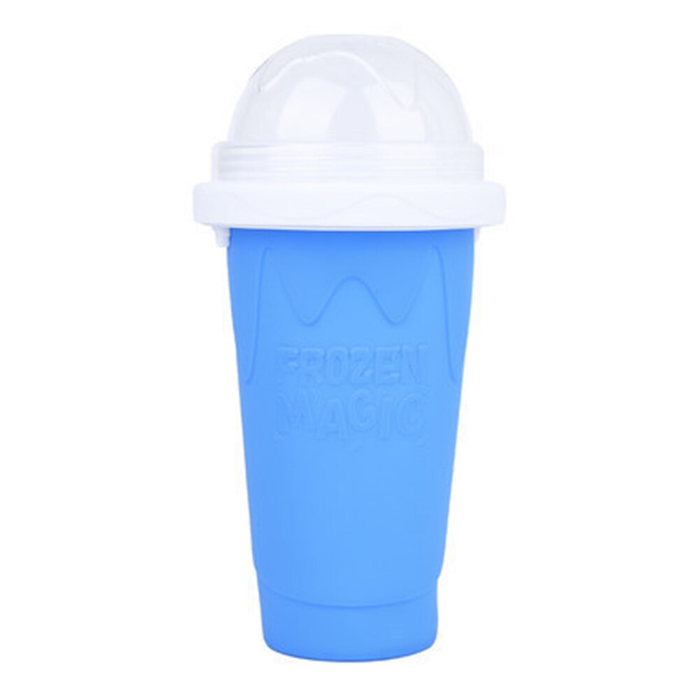 Exprimidor de tazas de arena para batidos caseros, máquina para hacer helados de hielo, batidos de hielo de enfriamiento rápido en taza, botella mágica: Blue