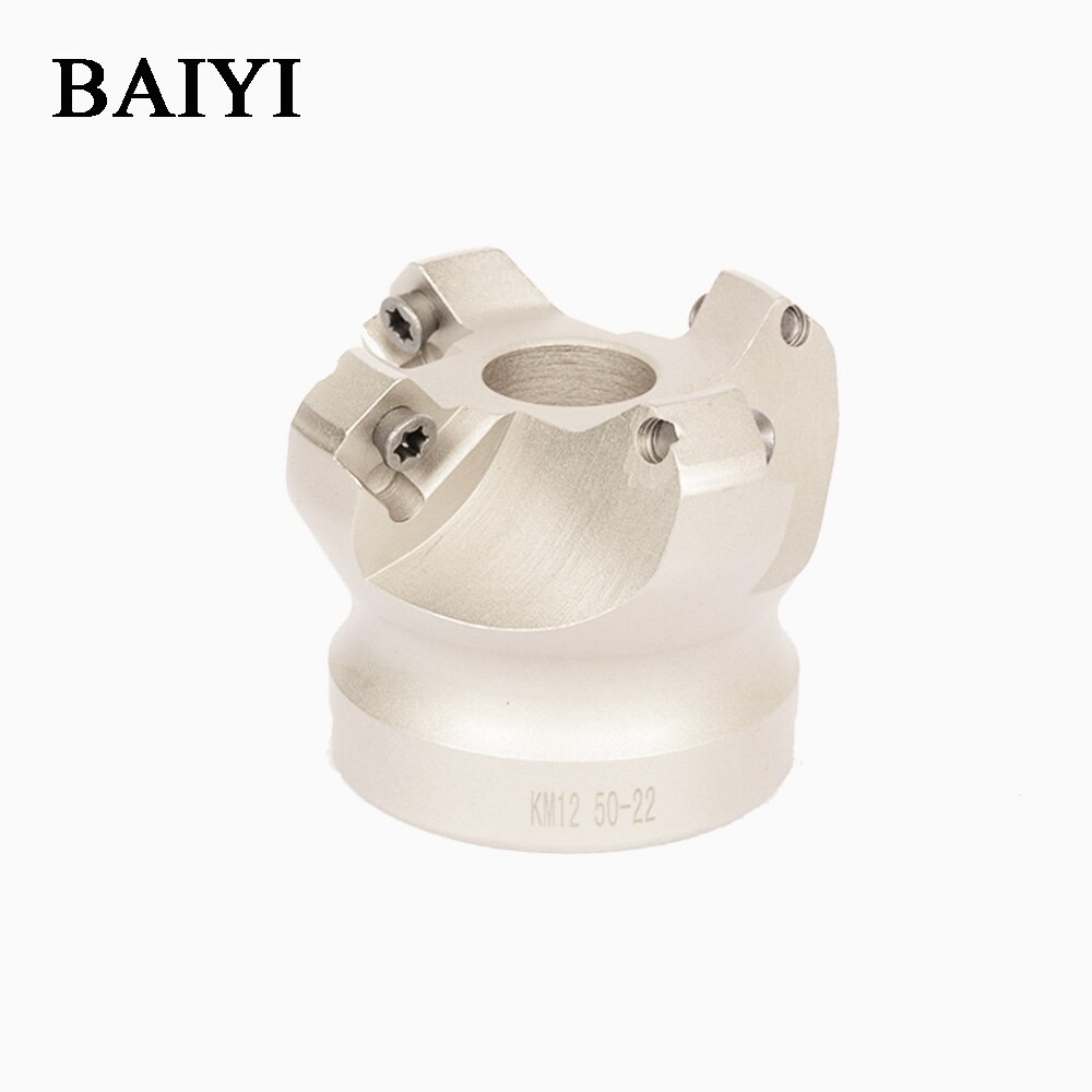 1pc KM12 50-22-4T Four SEKT1204 Carbide Insert Clamped Fast Feeding Alloy End Mill Milling Machining Slab Face Milling Cutter