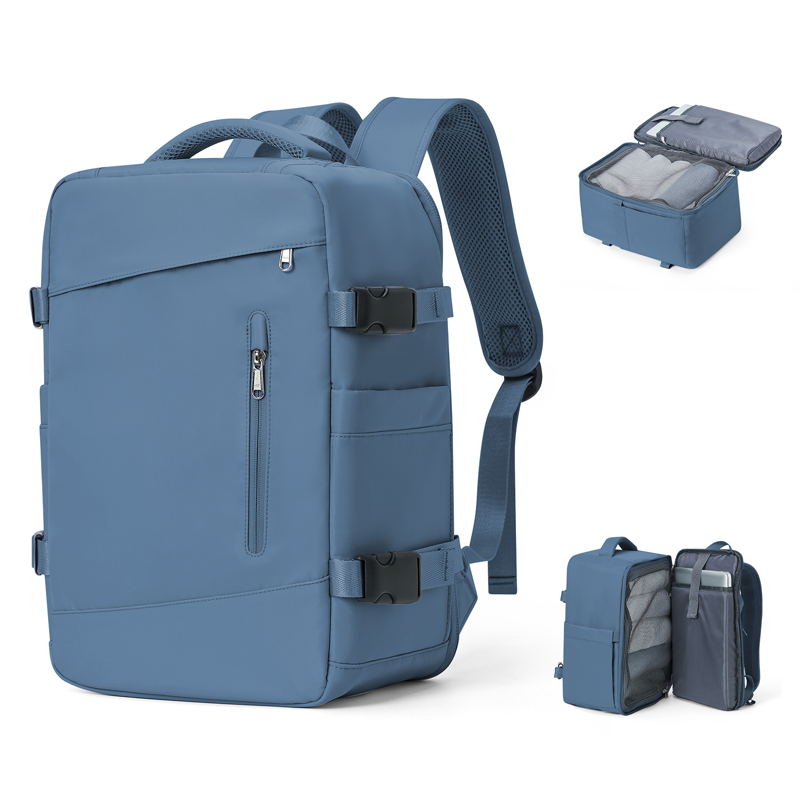 Women's Backpack Travel Suitcase Cabin Bag Aircraft Ryanair 40x20x25 Airplane Travel Bag Men Laotop Backpack Wizzair Carry On: Blue