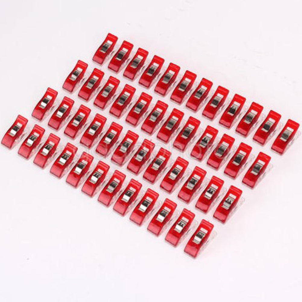 50 stuks plastic stofklemmen voor knutselen, huishoudelijke naaimachines, persvoeten, onderdeel voor huishoudelijke zanger, onderdeel 2.7*1*1.5cm